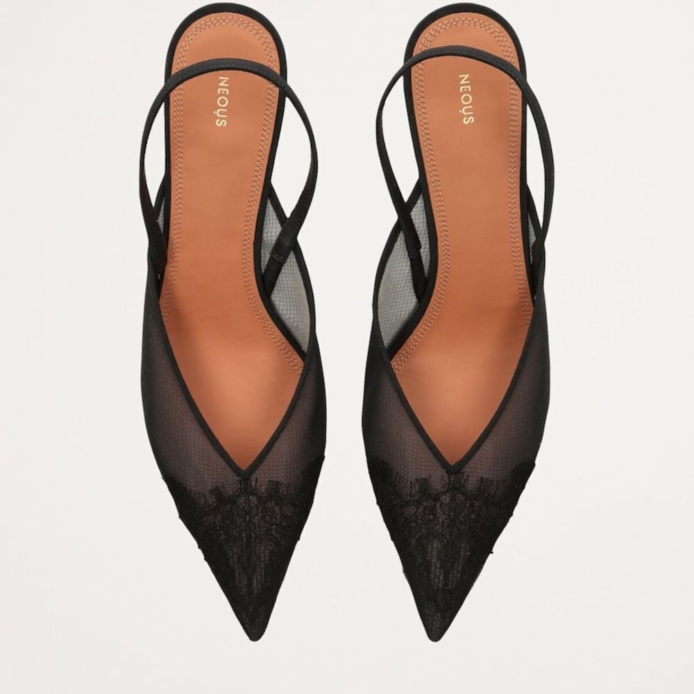 Neous Black Irene Slingback Pumps 40 size 39
